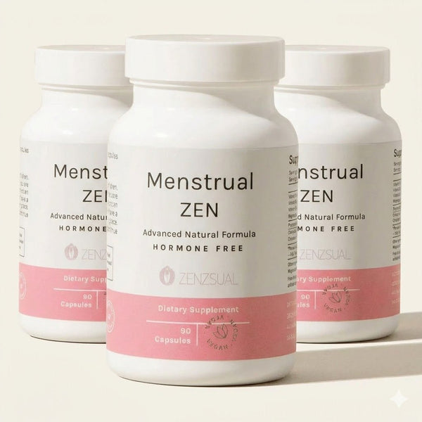 Menstrual Zen con Glicinato de Magnesio - Alivio Natural Para Síntomas Menstruales y PeriMenopausia
