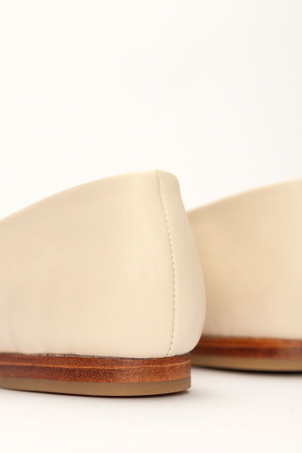 New Ama Flat Shoes in Bone