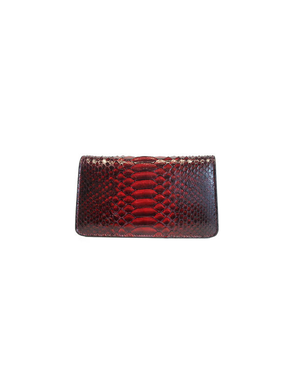The Met Clutch in Midnight Red
