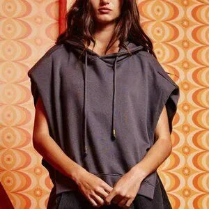 Dolman Sleeve French Terry Solid Hoodi