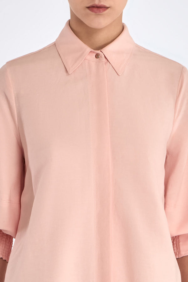 Tatiana Puff Sleeve Blouse | Rose