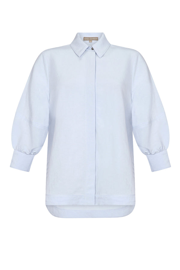Tatiana Puff Sleeve Blouse | Sky