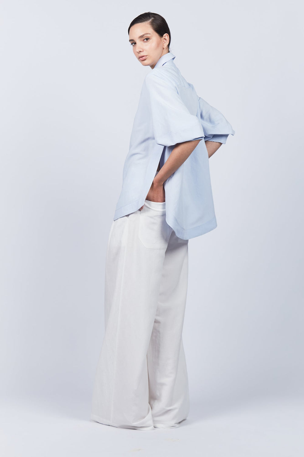 Tatiana Puff Sleeve Blouse | Sky