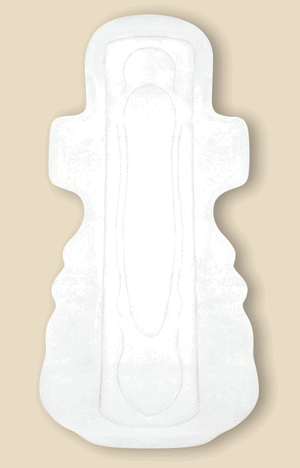 Organic Cotton and Hemp Fiber Menstrual Long / Night Pads with Wings 25% more absorbency
