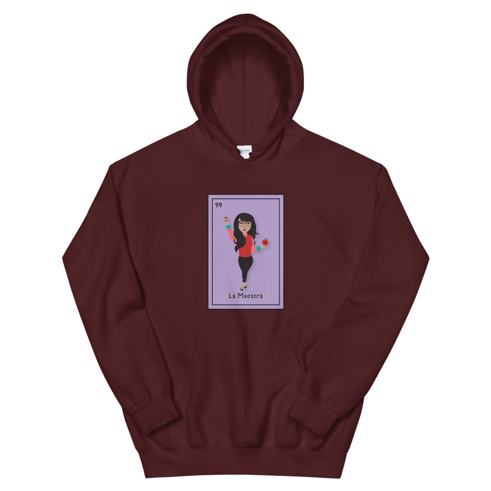 La Maestra Loteria Card Teacher Hoodie