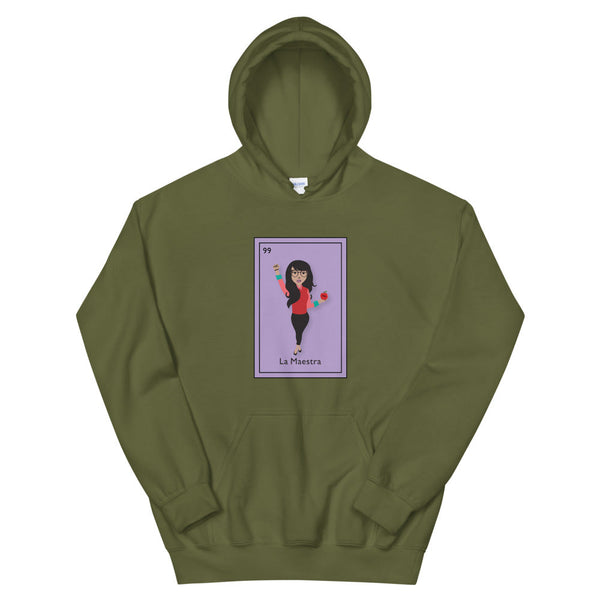 La Maestra Loteria Card Teacher Hoodie