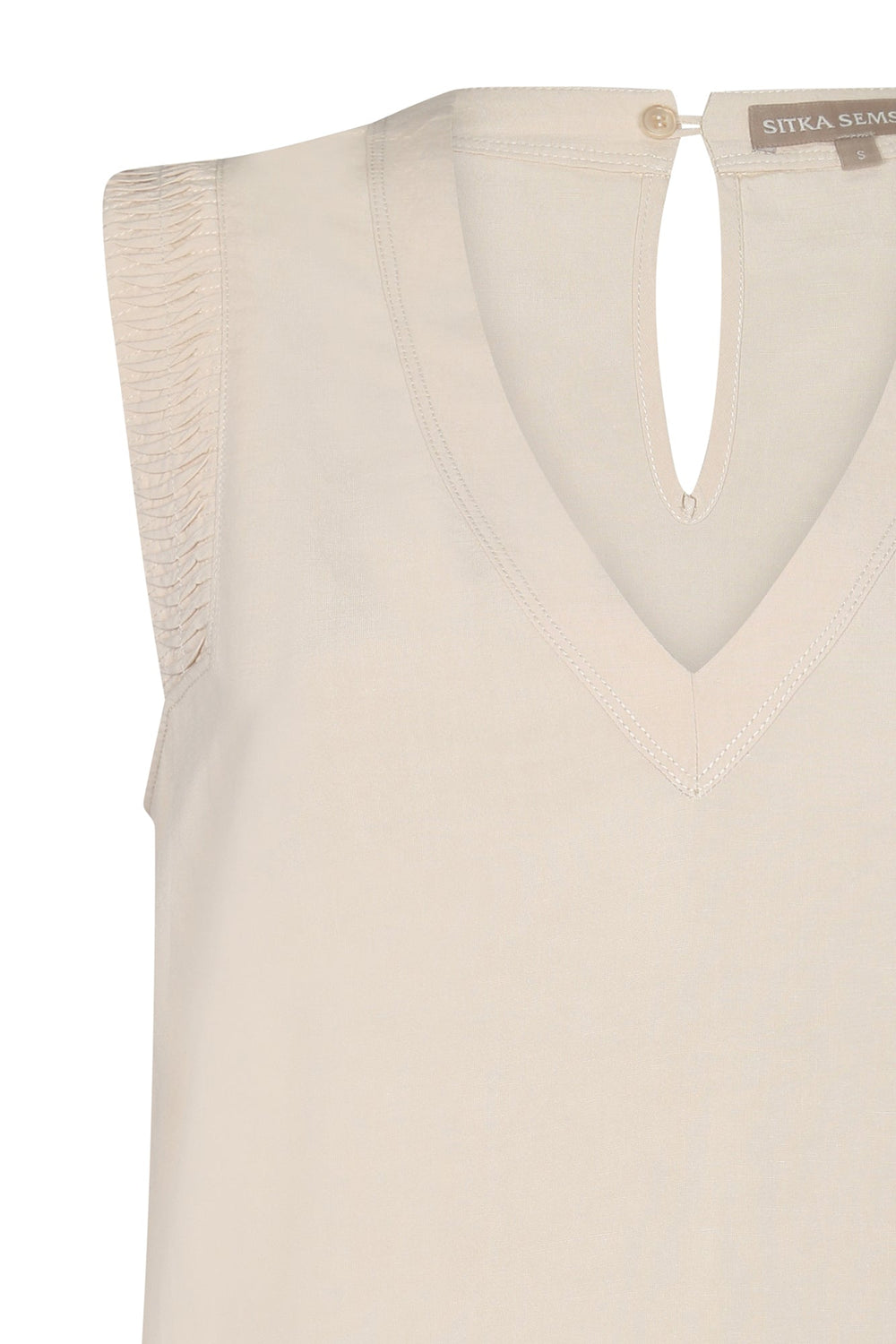 Valencia Adjustable Hem Blouse | Ecru