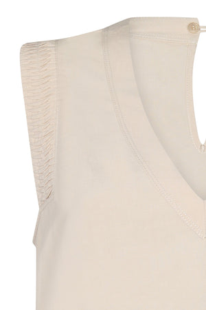 Valencia Adjustable Hem Blouse | Ecru