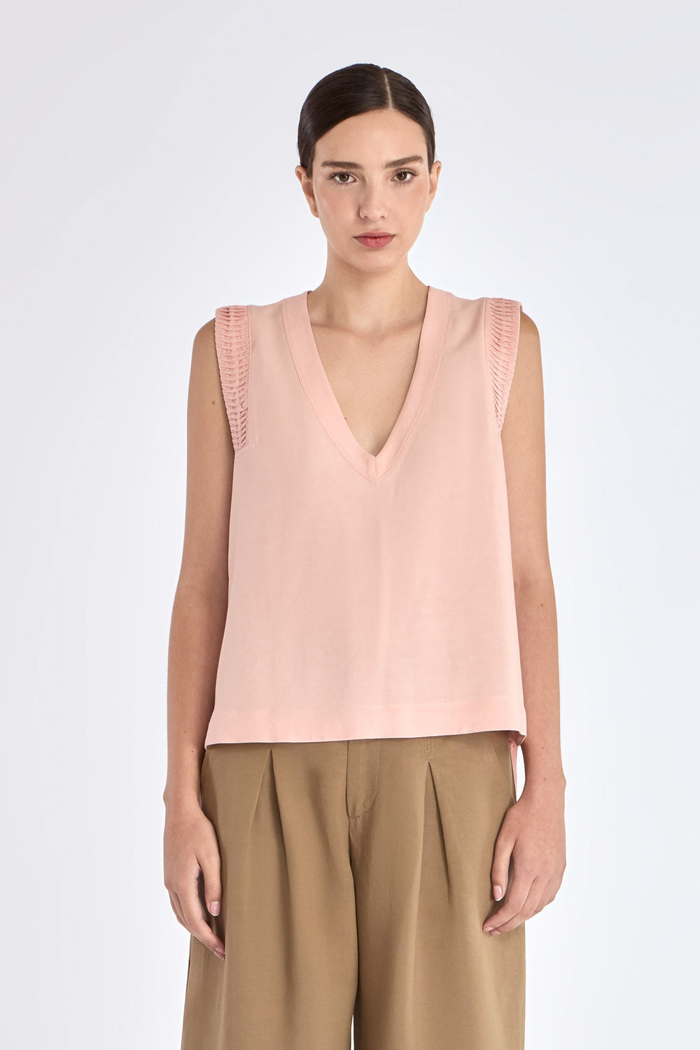 Valencia Adjustable Hem Blouse | Rose