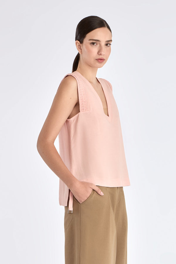 Valencia Adjustable Hem Blouse | Rose