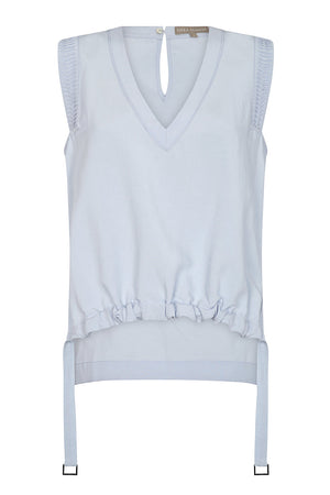 Valencia Adjustable Hem Blouse | Sky