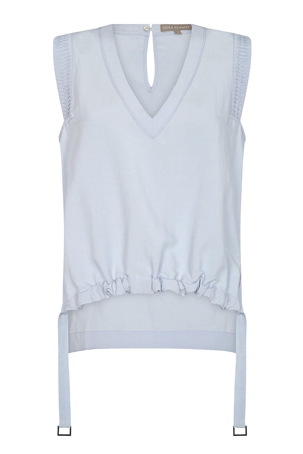 Valencia Adjustable Hem Blouse | Sky