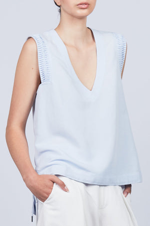 Valencia Adjustable Hem Blouse | Sky