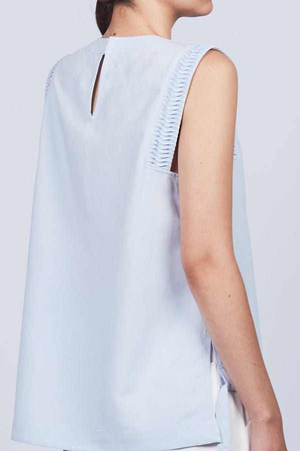 Valencia Adjustable Hem Blouse | Sky