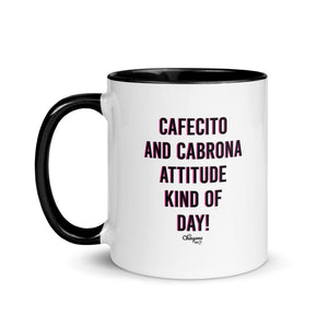 Cafecito and Cabrona Attitude Latina Mug Color Inside