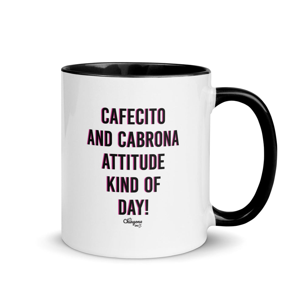 Cafecito and Cabrona Attitude Latina Mug Color Inside