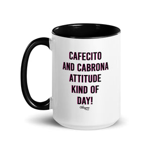 Cafecito and Cabrona Attitude Latina Mug Color Inside