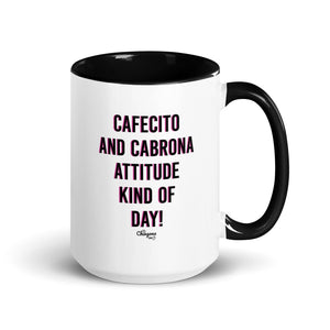 Cafecito and Cabrona Attitude Latina Mug Color Inside