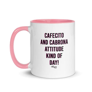 Cafecito and Cabrona Attitude Latina Mug Color Inside