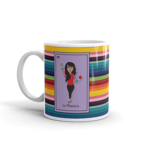 La Maestra Mexican Loteria Card Serape Mug