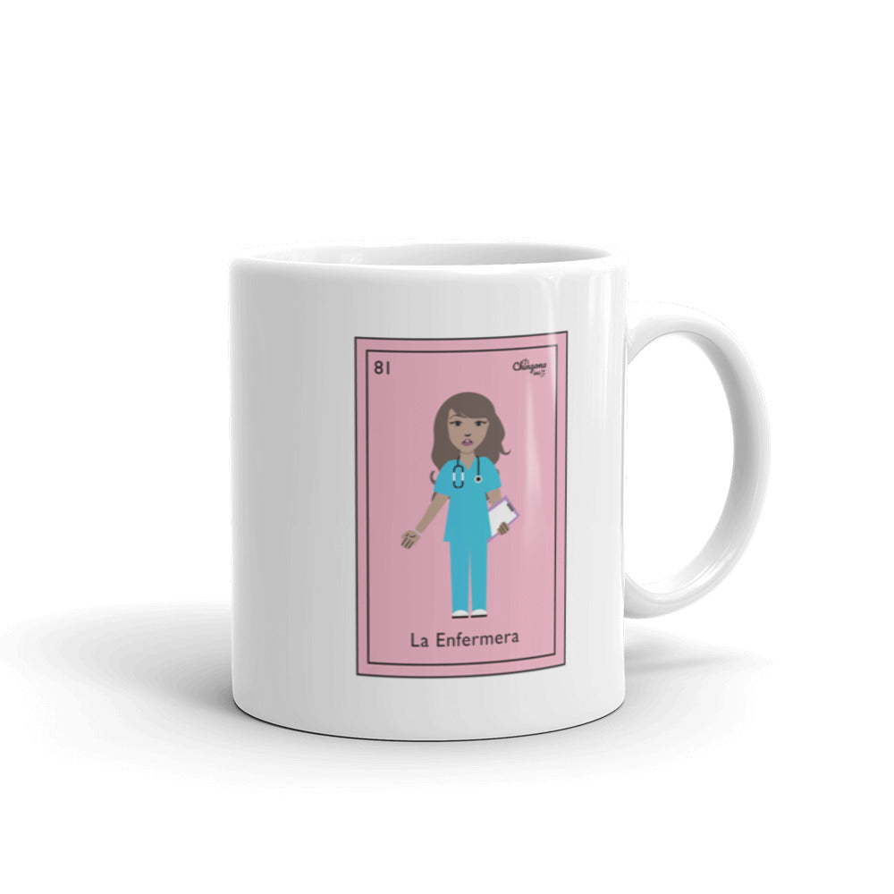 La Enfermera Mexican Loteria Card Mug