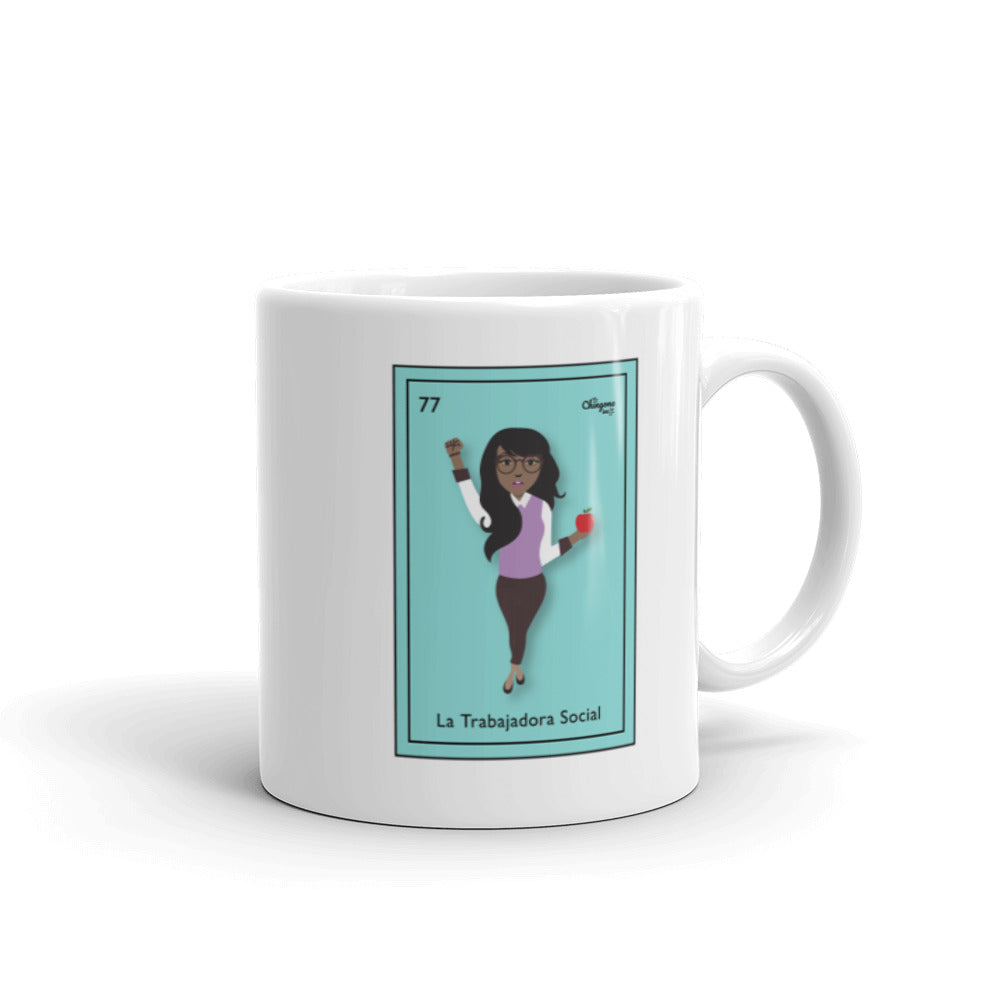 La Trabajadora Social Loteria Card Latina Mug