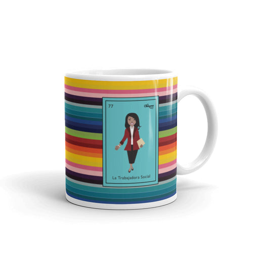 La Trabajadora Social Burgundy Suit Latina Mug