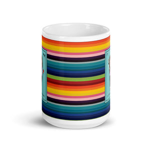La Trabajadora Social With An Apple Sarape Latina Mug