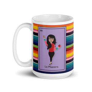 La Maestra Mexican Loteria Card Serape Mug