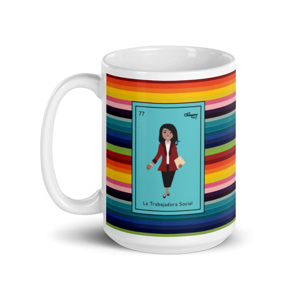 La Trabajadora Social Burgundy Suit Latina Mug