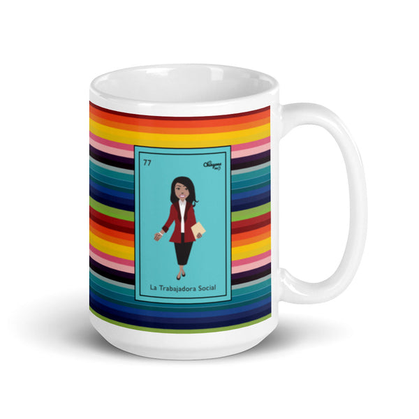 La Trabajadora Social Burgundy Suit Latina Mug