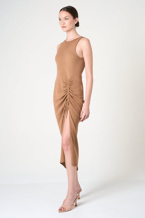 Midi Dress in Camel