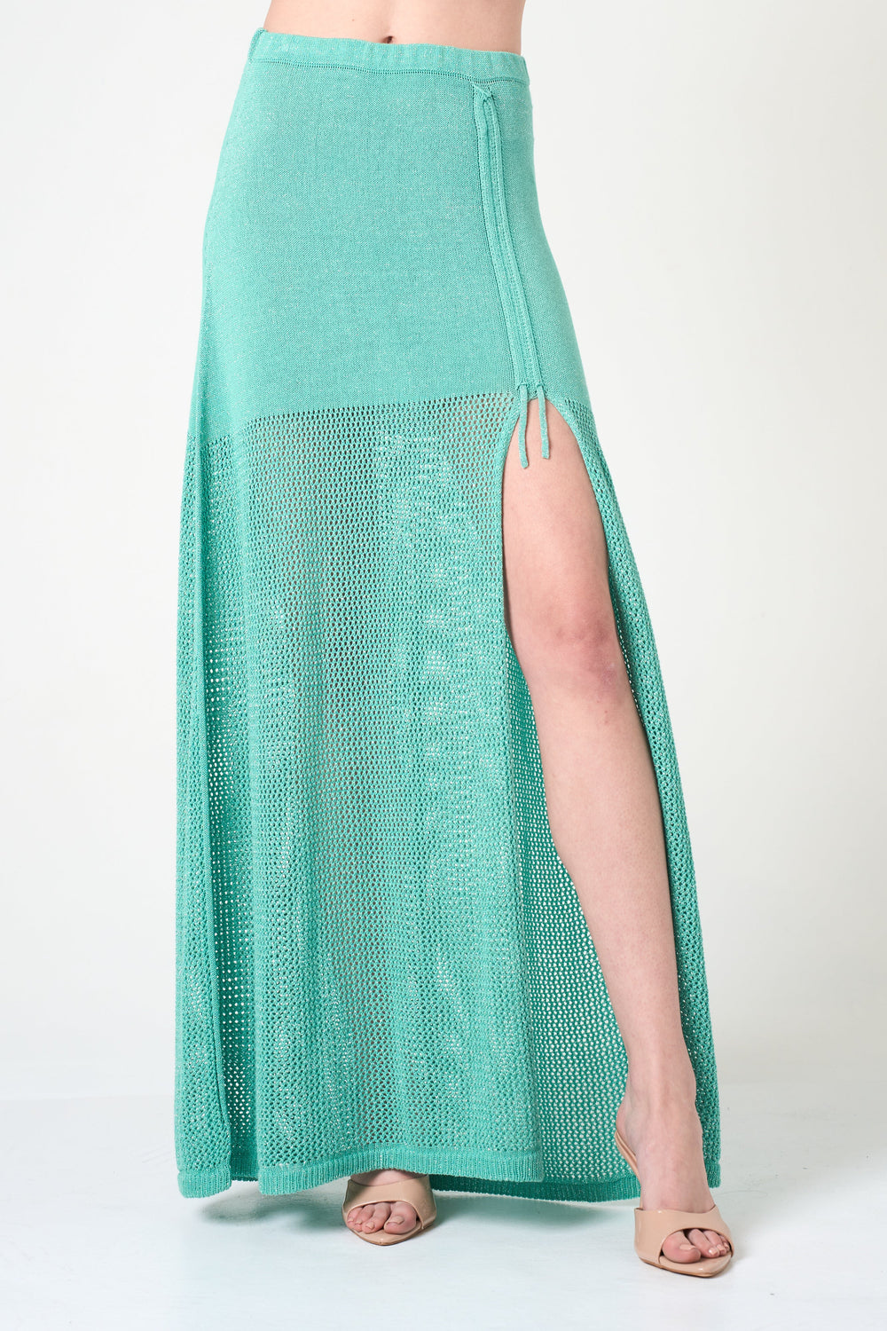 Luxe Long Skirt in Aqua