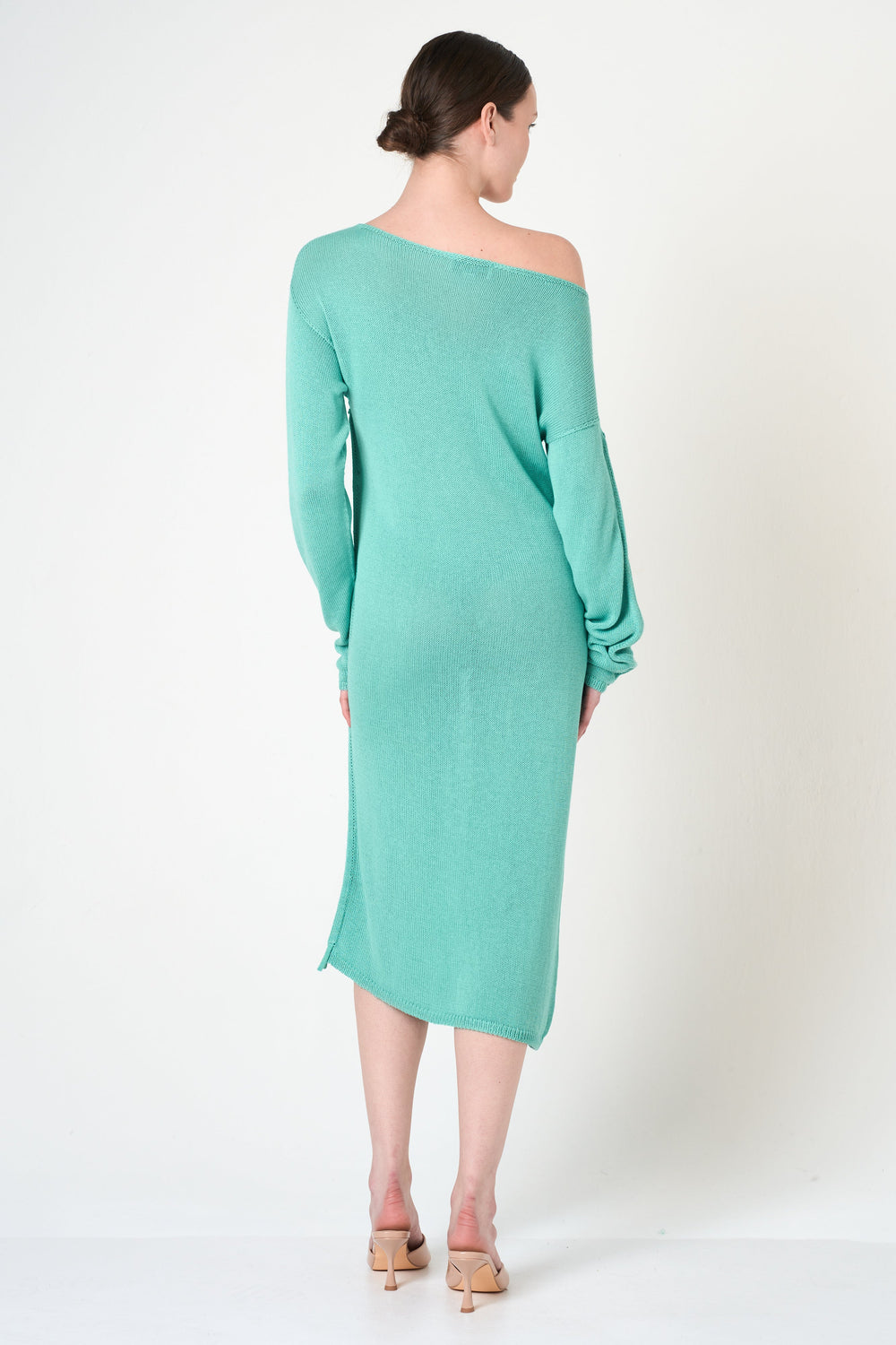 Long Sleeve Dress in Aqua