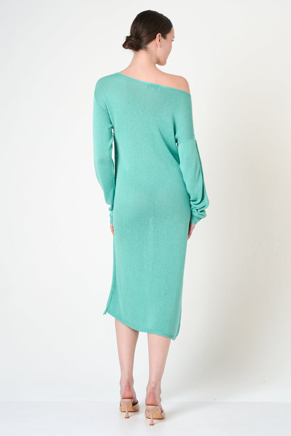 Long Sleeve Dress in Aqua
