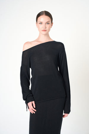 Long Sleeve Top in Black