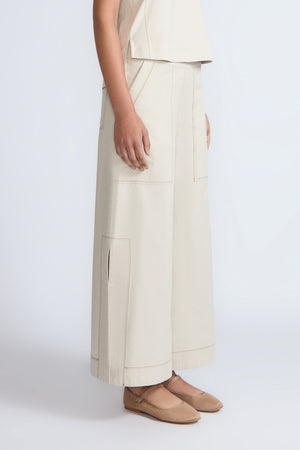 Zoe High-Rise Cotton Pants | Pristine