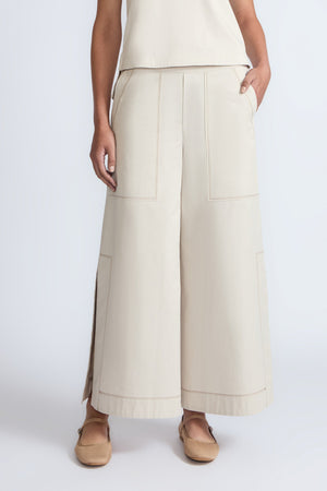 Zoe High-Rise Cotton Pants | Pristine