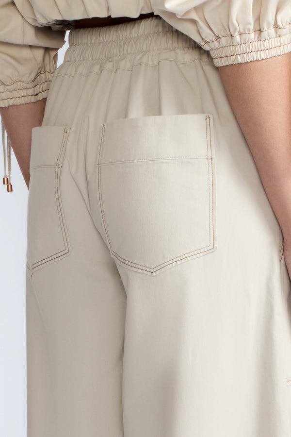Zoe High-Rise Cotton Pants | Pristine