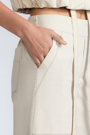 Zoe High-Rise Cotton Pants | Pristine