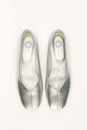 New Ama Flat Shoes in Silver