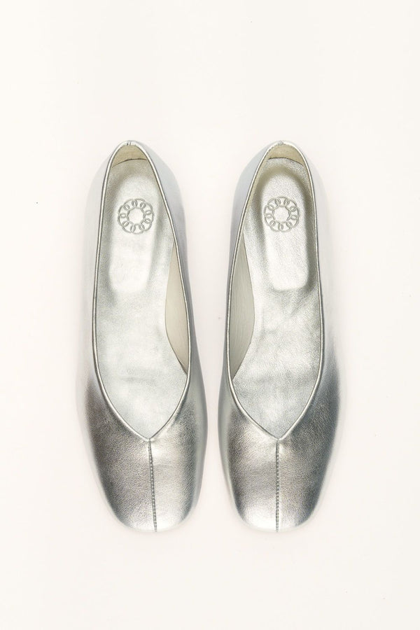 New Ama Flat Shoes in Silver